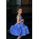 Azure Blue with Gold Ribbon Birthday Dress