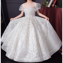 Sparkling Lace White Princess Dress