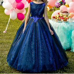 Sparkling Royal Blue Ball Princess Dress