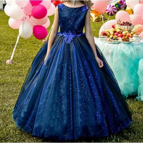 Sparkling Royal Blue Ball Princess Dress