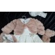 Dusty Pink Baby Set with Bolero