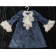Dark Blue Velvet Countess Dress