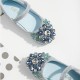 Blue Snowflake Flat Shoes