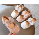 Pink/Silver Pearls Princess Shoes for Girls