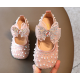 Pink/Silver Pearls Princess Shoes for Girls