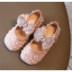 Pink/Silver Pearls Princess Shoes for Girls