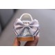 Crystal Bow with Pearl Flower Shoes for Girls