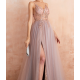 Blush with Light Lavender/ Steel Blue Party Dress