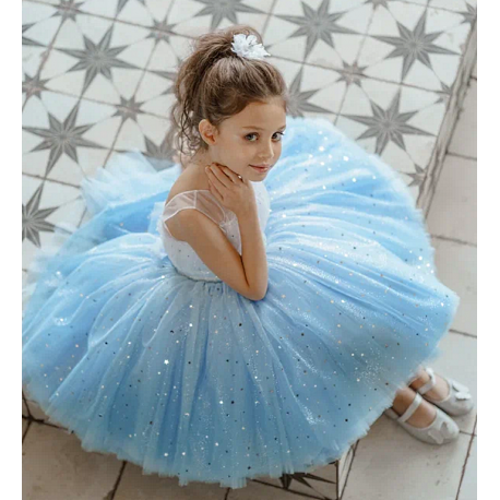 Blue Sparkling Birthday Dress