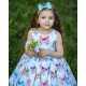 Rainbow Butterfly Girl Birthday Dress