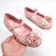 Elegant Closed Rose Pearl Shoes for Girls