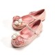 Elegant Closed Rose Pearl Shoes for Girls