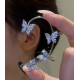 Crystal Butterfly Ear Clips For Girls