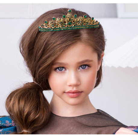 Turquoise/ Black Tiara for Girls