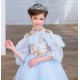 Blue with Gold Princess Dress