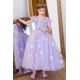 Purple Sparkling Dandelion Design Dress