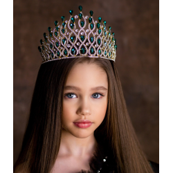 Silver with Green Tiara