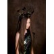 Black Twig Tiara With Flowers and Butterflies