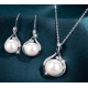 Elegant Silver Pearl Set