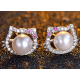 Pink Silver Hello Kitty Pearl Set