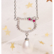 Pink Silver Hello Kitty Pearl Set