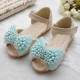 Pearl Bow Open Shoes