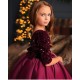 Burgundy Girl Birthday Dress