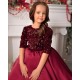 Burgundy Girl Birthday Dress