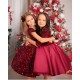 Burgundy Girl Birthday Dress