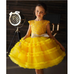 Yellow Bow Birthday Dress