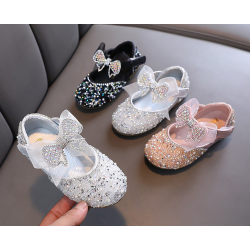 Cute Bow Stones Shoes for Girls