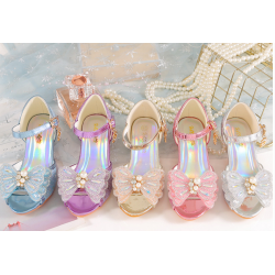 Open Pearl Butterfly Shoes for Girls