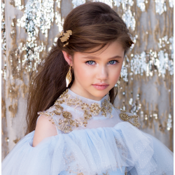 Gold Olive Leaf Tiara & Earrings