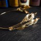 Gold Olive Leaf Tiara & Earrings
