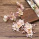 Peach Bloom Flower Set Tiara + 2 Hair Pins