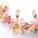 Peach Bloom Flower Set Tiara + 2 Hair Pins