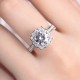 Luxury Women's Ring  Moissanite 1 Carat Diamond Geometric Shape