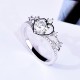 Princess Crown Women's Ring  Moissanite 1 Carat Diamond