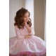 Sparkling Long Sleeves Pink Birthday Dress