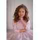 Sparkling Long Sleeves Pink Birthday Dress