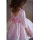 Sparkling Long Sleeves Pink Birthday Dress