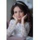 Sparkling Long Sleeves White Birthday Dress