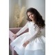 Sparkling Long Sleeves White Birthday Dress