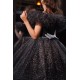 Sparkling Long Black Birthday Dress